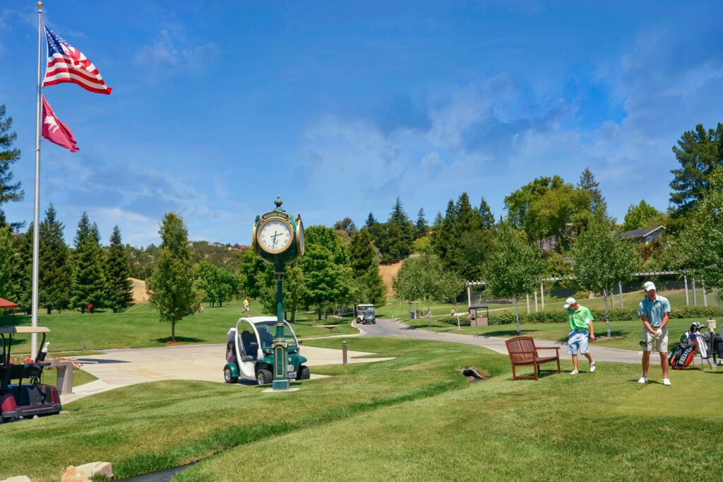 a game of golf at the country club